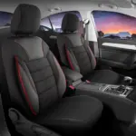 Huse scaune auto Classico Negru Rosu