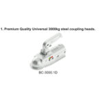 Set cupla remorca cu 3 adaptoare ,suruburi, manson si protectie bara Cod:BC-3000.1D - imagine 3