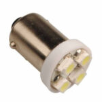 Bec pozitie 4 led SMD lumina alba 12V BA9S (pret/set)