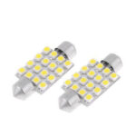 Bec sofit 16 led SMD  led-uri, lumina alba (11x39mm) la bucata