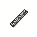 Ornament metalic auto Luxury crom cu negru 7.5x1.5 cm Cod: JST-01 - imagine 2