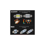 Becuri LED Sofit Canbus  6SMD 36mm 3030 12V Premium Cod: 36mm-2-EK - imagine 2