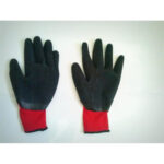 Manusi de protectie sintetice cauciucate negru-rosu marimea 10  BK90012 - imagine 2