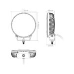 Proiector LED  cu functie DRL (lumina de zi) / 108W Cod: HL-2006DRL - imagine 3