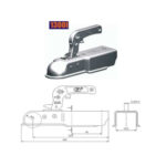 Cupla remorca patrata Cod:1300i