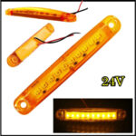 Lampa laterala cu 9 SMD GN12 24V Lumina: portocalie
