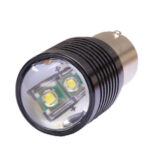 Bec LED BA15S cu lupa 2 SMD CREE CANBUS 12-24V ALB  COD: PT16