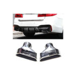 Ornament de toba compatibil BMW Seria 5 G30-Argintiu  Cod:D047SL - imagine 2