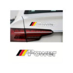 Ornament metalic auto Power cromat 14x2 cm Cod: JST-07 - imagine 2