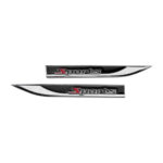 Set 2 ornamente metalice auto Sports crom cu negru Cod: JST-05