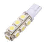 Bec led 13 SMD T10-5050 lumina alba 12V (pret / set)