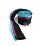 Banda pentru centura de siguranta auto Neagra cu dungi albastru si rosu - imagine 2