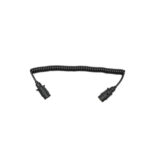Cablu spiral 2.5m cu 2 stechere tata din plastic, 7 pini pentru priza auto remorca Cod: DISGB95