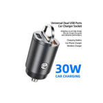 Mufa incaricator auto mini cu Quick Charge USB QC4.0 100W si PD30W  Cod: A088 / 100W - imagine 3