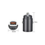 Mufa incaricator auto mini cu Quick Charge USB QC4.0 100W si PD30W  Cod: A088 / 100W - imagine 2