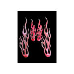 Set 4 abtibilde FLACARI 3D-diverse culori Cod:52303