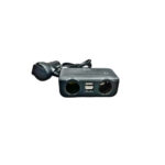 Prelungitor bricheta  cu USB si voltmetru Premium  Negru Cod:1676