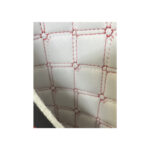 Material imitatie piele tapiterie romb cu gaurele  negru/cusatura gri Cod: Y02NG - imagine 2