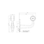 Lampa gabarit cu brat cu cot 90°, 175mm, LED, alb-rosie, 12-36V,  Fristom Cod: FT009-F - imagine 3
