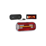Lampa spate auto LED 6 functii dreapta pozitie frana semnalizare ceata mers inapoi 302x130 mm 12-36V Fristom Cod: FT-600 P - imagine 7