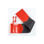 Husa volan cu ac si ata din piele cu gaurele marime M, culoare rosu+carbon si cusatura rosie  PREMIUM Cod: LUXFST02 - imagine 4