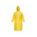 Pelerina cu gluga impermeabila din PVC, 2 buzunare, inchidere cu capse, galben, L  Cod:BK77421