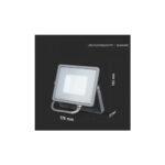 Proiector LED de 30W Cip SMD SAMSUNG Corp Gri 6400K COD: 456 - imagine 3