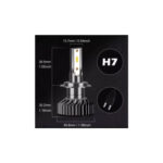 Bec cu LED H11Putere: 28W  - 9600 lumen 6000k Voltaj 12V CANBUS Cod: F2 - imagine 3