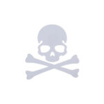 Abtibild  "TOXIC" culoare alb reflectorizant  Cod:DZ-73