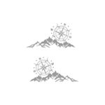 Abtibild Busole Stanga si Dreapta alb reflectiv auto decorativ Cod: ZNJ-56-A