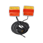 Set lampi LED magnetice pentru remorca, fisa 7 pini, cablu intre stopuri de 2,5m, cablu fisa 7.5m 12 V Breckner Germany BK69079 - imagine 2