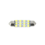 Bec sofit rosu 12 led SMD 12V (11x39mm) (set 2 buc.)
