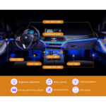 Set 18 lumini ambientale RGB cu aplicatie BT Cod: NVEL-AMBI18LED 12V