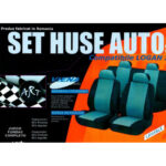 Huse auto compatibile Logan III  CONFORT 2020->  hexagon cu gaurele negru/cusatura rosie