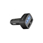 Incarcator auto 3 in 1: voltmetru, termometru si incarcator cu 2 porturi USB   Cod: PG281