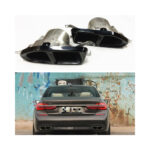 Ornament de toba compatibil BMW Seria 7 G11 G12 tip M 760i - Negru Cod:H201BL - imagine 2