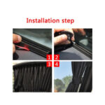 Set 2 perdele laterale auto  din panza  pe sina calitate PREMIUM  Lungime 60 cm Cod: FS-12 - imagine 6