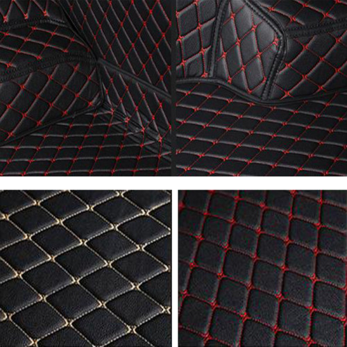 Covorase auto LUX PIELE 5D Duster II 2018->  ( 5D-038 cusatura rosie ) - imagine 3