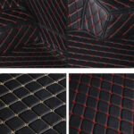 Covorase auto LUX PIELE 5D Dacia Logan II 2014-> ( 5D-039 cusatura rosie ) - imagine 3