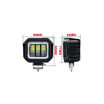 Proiector LED cu angel eyes DRL alb 1500lm 30W 12–24V Cod: ZC-4SQ - imagine 3