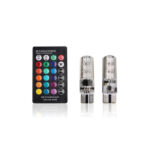 Bec T10 RGB cu telecomanda frecventa IR – T10, 6 LED SMD 5050 RGB 12V Cod: HH027
