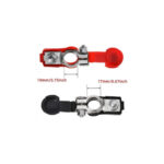 Set 2 borne pentru baterie auto din aluminiu dur exolat invelite in cauciuc, negru-rosu Cod: RAZ317 - imagine 3