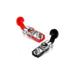 Set 2 borne pentru baterie auto din aluminiu dur exolat invelite in cauciuc, negru-rosu Cod: RAZ317 - imagine 2