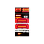 Set lampa LED  Stanga si Dreapta cu efect de neon și semnalizare intermitentă dinamică, cu 5 funcții, 12-24V, 345mm X 130mm Cod: FS-2408 - imagine 4