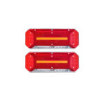 Set lampa LED  Stanga si Dreapta cu efect de neon și semnalizare intermitentă dinamică, cu 5 funcții, 12-24V, 345mm X 130mm Cod: FS-2408