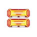 Set lampa LED  Stanga si Dreapta cu efect de neon și semnalizare intermitentă dinamică, cu 5 funcții, 12-24V, 345mm X 130mm Cod: FS-2408 - imagine 6