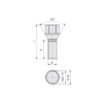 Prezoane pentru jante, M16x1,5 mm, lungime 28mm, cap cheie 19 cu con drept  Cod: B1051 - imagine 2