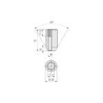 Piulite pentru jante de aluminiu , M14x1,5 mm, cap cheie ingropat, lungime 37 mm Cod: N603 - imagine 2