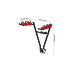 Suport biciclete auto pe carlig remorcare 3 biciclete 60 kg pliabil Cod: ACBR2401 - imagine 2