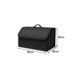 Organizator portbagaj auto premium din piele ecologica negru,55 x 30 x 30 cm Cod: RAZ451 - imagine 2